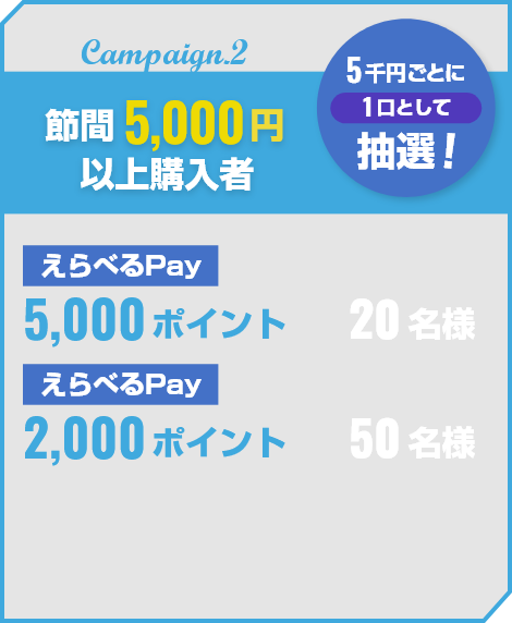 節間50000円以上購入者